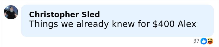 Comment from Christopher Sled reacting to leaked audio exposing Campbell's executive’s disturbing comments about the soup's ingredients.