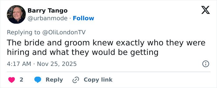 Screenshot of a Twitter user commenting on Jennifer Lopez's risqué performance at a billionaire's wedding.