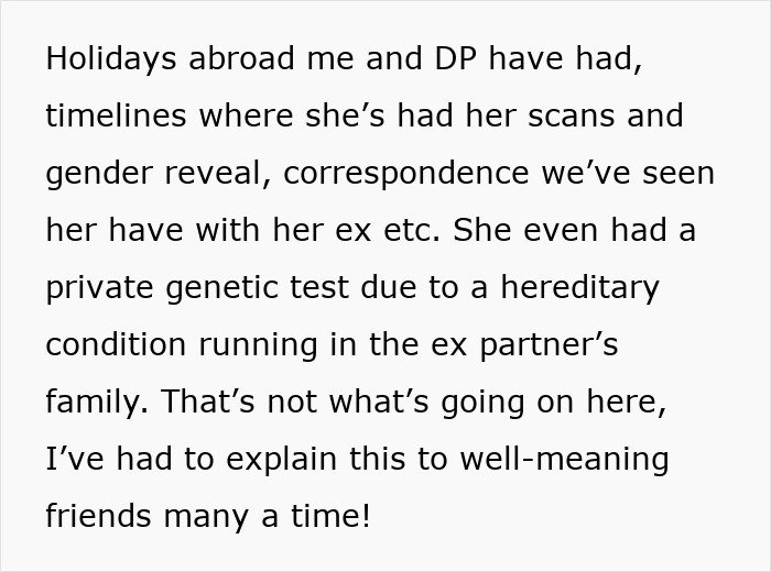 Text excerpt discussing a woman's feelings hurt due to partner’s first birth support experience not involving her.