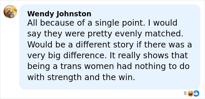 Comment on controversy surrounding world&rsquo;s strongest woman title and gender identity in strength competitions.
