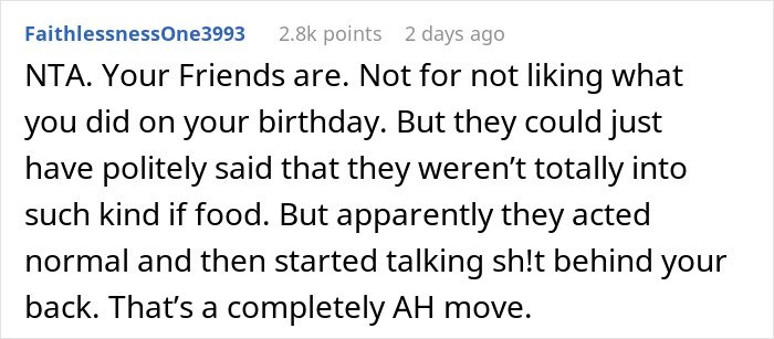 Text message conversation revealing friends disliked birthday parties, exposing unwanted texts about birthday celebrations.