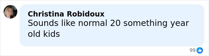 Comment from Christina Robidoux reacting to Stranger Things actor Gaten Matarazzo’s living situation with a co-star.