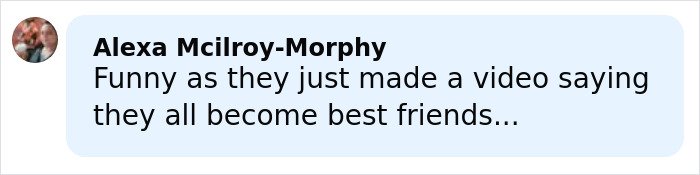 Comment by Alexa Mcilroy-Morphy discussing Stranger Things actor Gaten Matarazzo’s living situation with co-star.