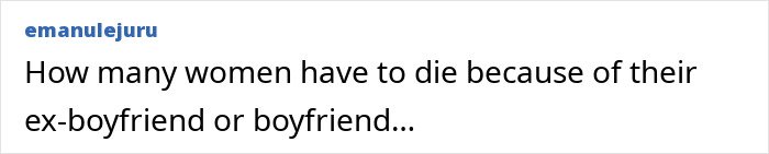 Comment about women affected by ex-boyfriends, reflecting mystery surrounding influencer’s vanishing and chilling messages online.