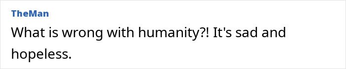 Text post from user TheMan expressing sadness about humanity, reflecting mystery surrounding influencer’s vanishing after Christmas party.
