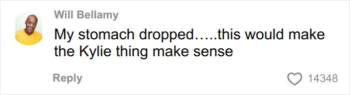 Screenshot of a social media comment discussing fans convinced Timoth&eacute;e Chalamet is masked rapper EsDeeKid.