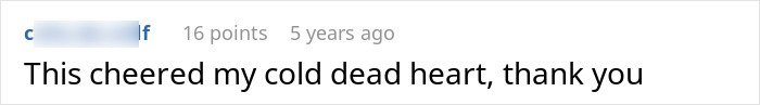 Reddit comment expressing gratitude after reading a heartfelt story about a father wanting to cancel Christmas.