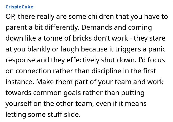 Alt text: Parent discussing how to handle kids who act out and start to spit, focusing on connection over discipline.