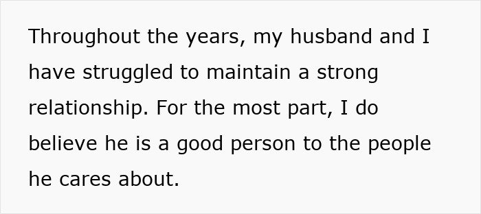Text about a man prioritizing work over family while his wife knows and struggles to stay in the relationship.