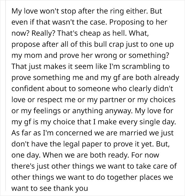Text message exchange showing a man cutting ties with his mother after she reveals her true colors to his girlfriend.