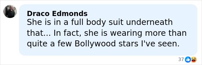 Comment discussing Jennifer Lopez's risqué performance and outfit at a billionaire's wedding, sparking reactions online.