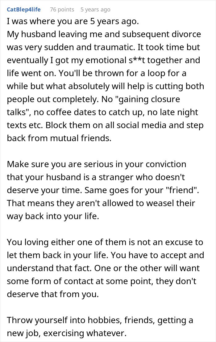 Woman shares inspiring 5 year update after leaving cheating husband and finding emotional healing and strength.