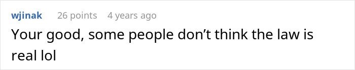 Screenshot of a social media comment discussing family conflict after woman had half-brother arrested for stealing car.