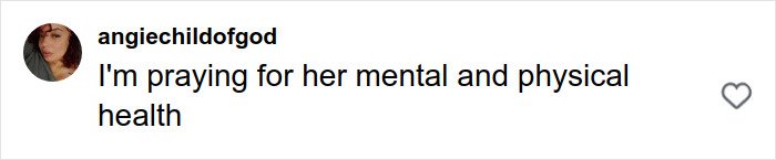 Comment expressing concern for La Toya Jackson’s mental and physical health amid alarmingly slim appearance and possible health issues.