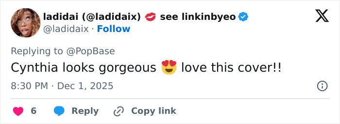 Cynthia Erivo on a magazine cover styled with bold makeup and a bright outfit amid Wicked: For Good success buzz.