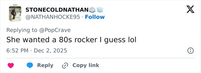 Social media comment reacting to Miley Cyrus and Maxx Morando's engagement with mixed opinions on age difference.