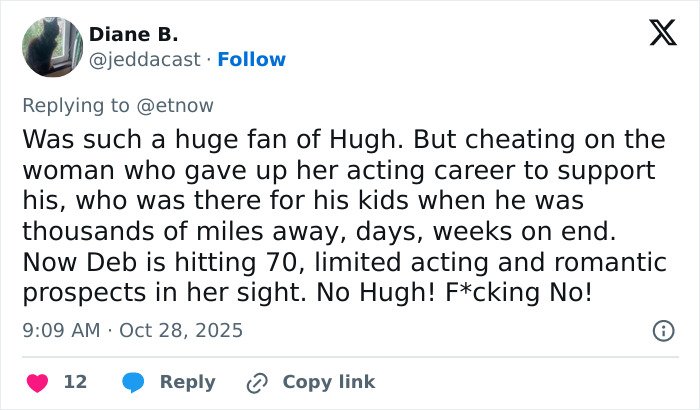 Social media backlash as Hugh Jackman appears on red carpet with new girlfriend Sutton Foster amid divorce controversy.