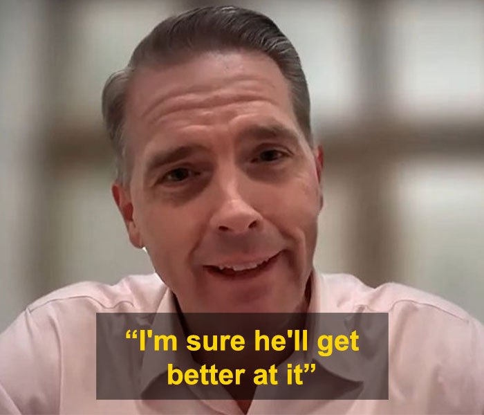 Scott Jennings responding in a close-up video, addressing Michael Douglas and Zeta-Jones over their nepo baby son’s debate flop.