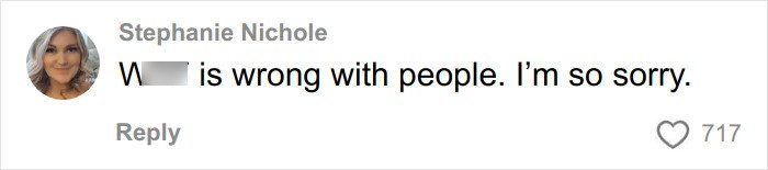 Screenshot of a social media comment expressing sympathy after woman breaks down in tears on flight over seatmate’s body-shaming text.