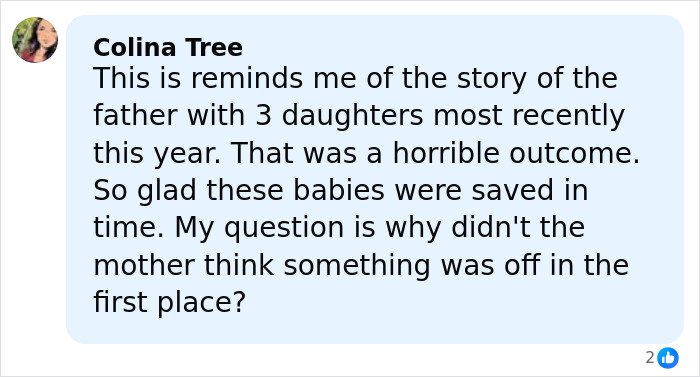 Comment discussing children’s heartbreaking words after disturbing behavior by dad on mountain, expressing concern and relief.
