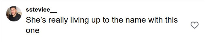 Screenshot of a TikTok comment saying she’s living up to the name related to Sydney Sweeney’s MAGA makeover.