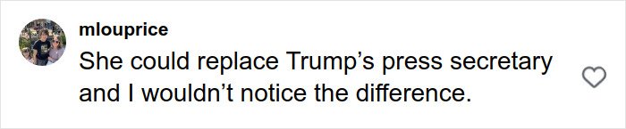 Comment on Sydney Sweeney’s MAGA makeover comparing her to Trump’s press secretary sparking online reactions.