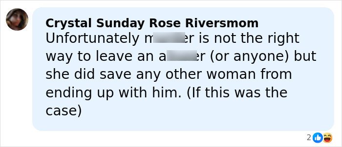 Screenshot of Facebook comment discussing a woman's chilling 911 call after brutally attacking sleeping boyfriend, police stunned.