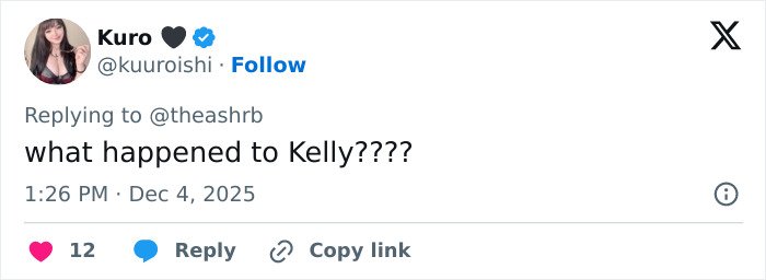 User tweet expressing surprise about Kelly Osbourne's transformation in response to comments about her dad Ozzy on his birthday.