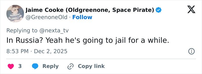 Screenshot of a tweet discussing the psychopath delivery man caught on CCTV kicking a woman in the head.