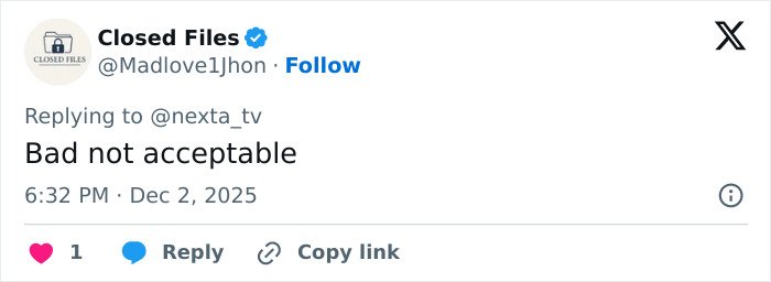 Screenshot of a tweet from Closed Files responding to CCTV footage of a delivery man kicking a woman in the head.