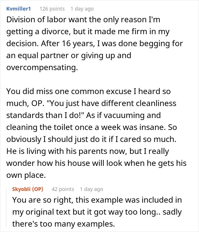 Screenshot of an online discussion about patterns men in relationships follow, highlighting common excuses and frustrations.