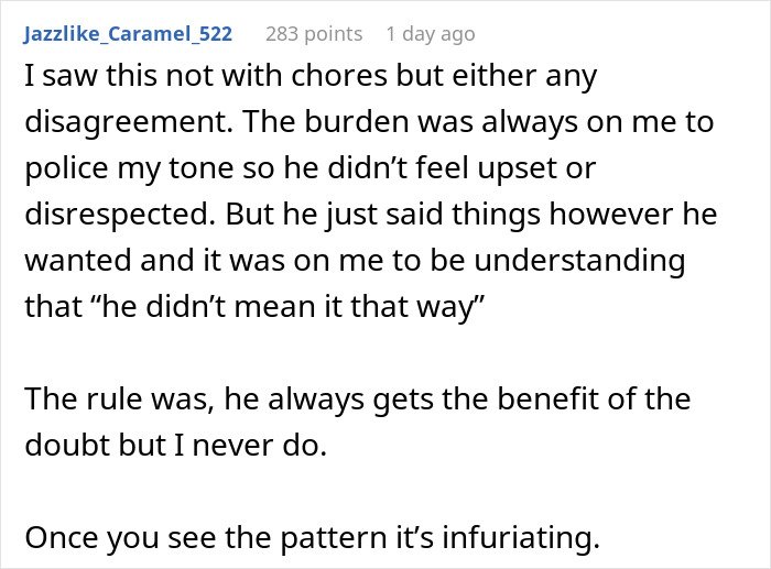 Reddit comment describing the pattern men in relationships follow as seen by a single woman feeling tired and frustrated.