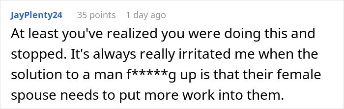 Comment on forum discussing men in relationships and the pattern single woman notices causing frustration and tiredness.