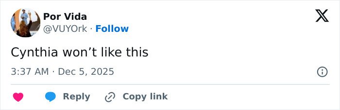 Tweet by Por Vida at 3:37 AM on Dec 5, 2025, commenting on a photo shared by Rebel Wilson with Ariana Grande.