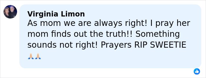 Comment expressing a mother’s hope to find the truth after crucial clue found on late cheerleader’s phone.