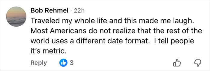 Comment from Air Canada passenger discussing date format confusion related to an expired meal complaint on the airline.