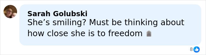 Sarah Golubski commenting online about Melania's behavior sparking conspiracy theories at a public event.