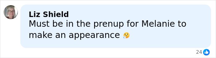 Comment about Melania's behavior sparking conspiracy theories during a tree lighting event.