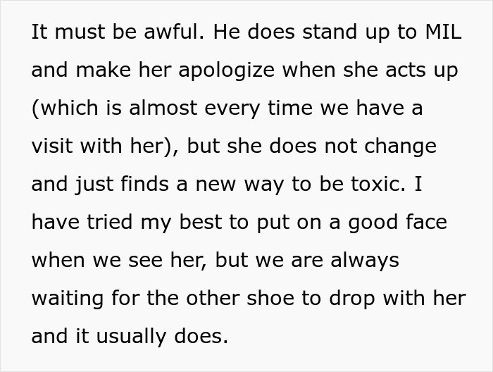 Text excerpt about a son appalled by mom’s behavior ruining his wedding day and family tension with MIL.