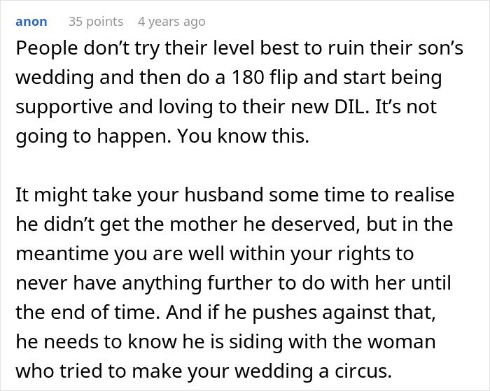 Son appalled by mom's behavior ruining wedding day, causing family conflict and emotional distress.