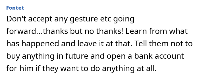 Text message screenshot of a mom expressing frustration about grandparents combining birthday and Christmas gifts.