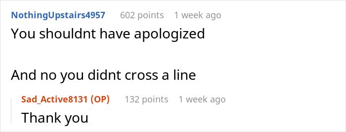 Screenshot of an online discussion where a man shares being upset after his ex intervened in bonding with their son.