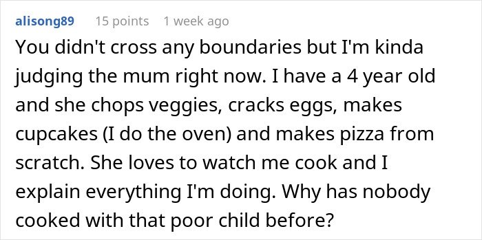 Comment discussing a man upset his girlfriend dumped him after his ex blew up on her for bonding with their son.