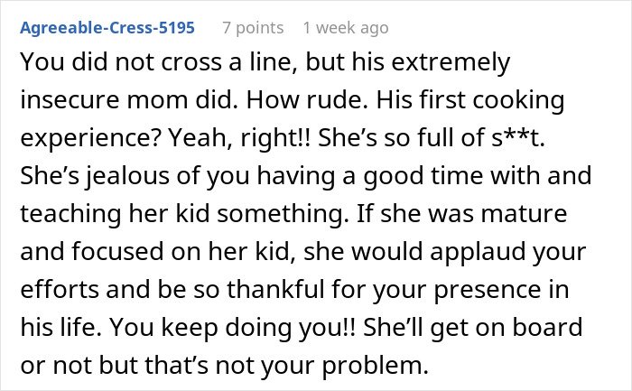 Man upset after ex blows up on girlfriend bonding with their son, leading to breakup and family tension.