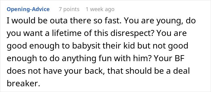 Screenshot of an online discussion where a man is upset after his ex confronted his girlfriend for bonding with their son.