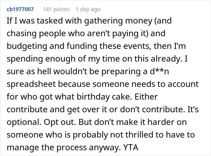 Comment discussing frustration with managing funds and accountability, highlighting shady fund manager and refusal to pay more.
