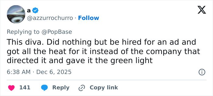 Screenshot of a Twitter reply discussing Sydney Sweeney’s apology for the American Eagle ad and the heated reactions it sparked.