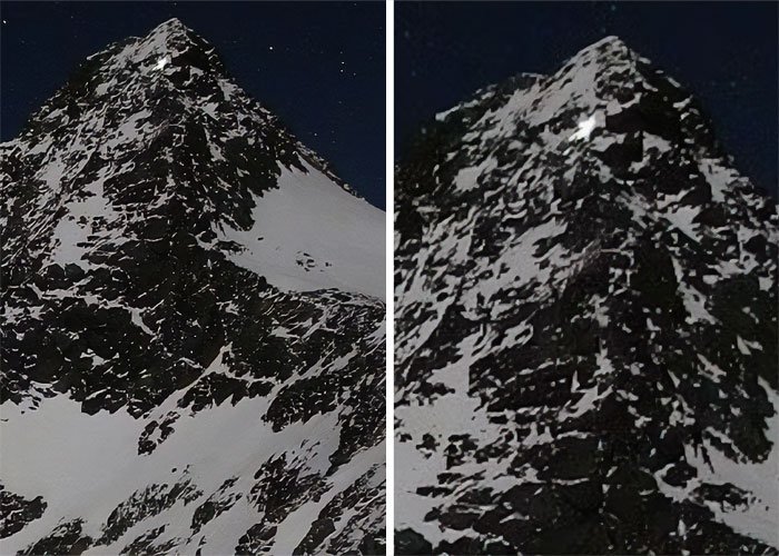 Snow-covered peak of Austria’s highest mountain at night, related to woman abandoned and fatally freezing incident.
