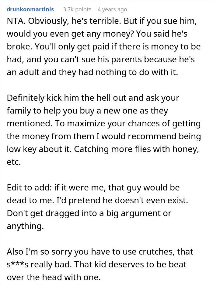 Man demands cousin pay for cruel prank, shocked by aunt’s reaction in a family dispute over money and responsibility.