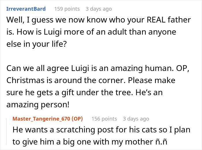 Reddit conversation about a teen discovering her stepmother's true colors and feeling insecure about a kid.